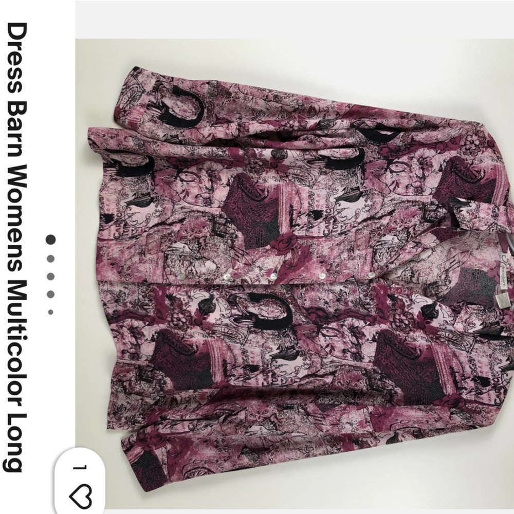 Dressbarn Men's Artistic Pink Button Down Shirt